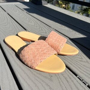Nisolo Isla Woven Slide in Desert Rose Size 9